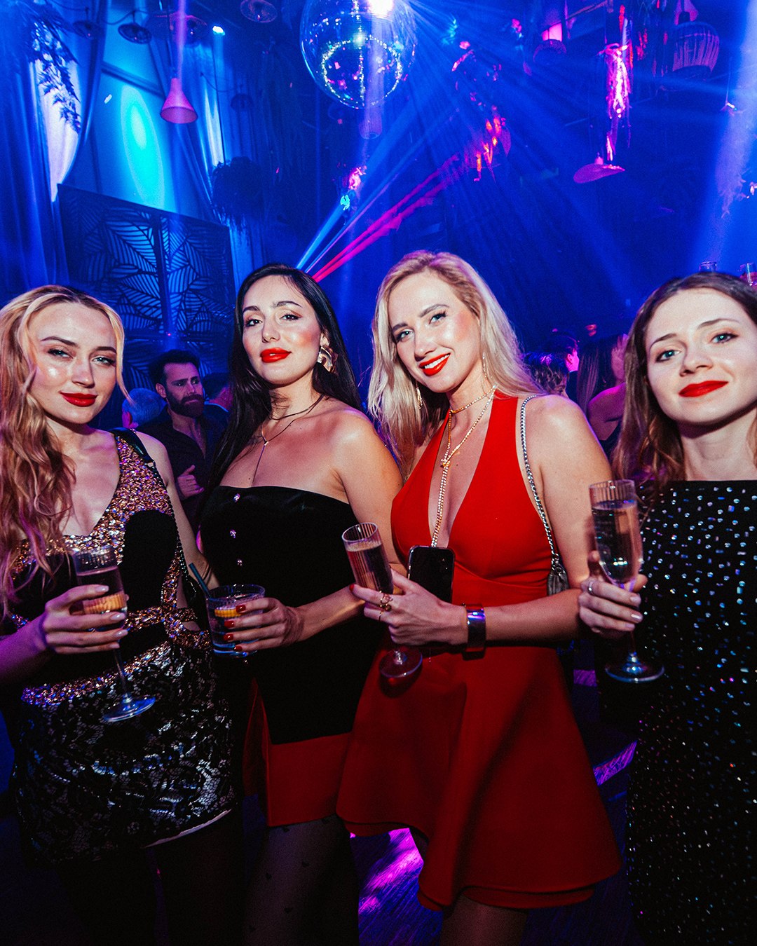 Party guests with drinks