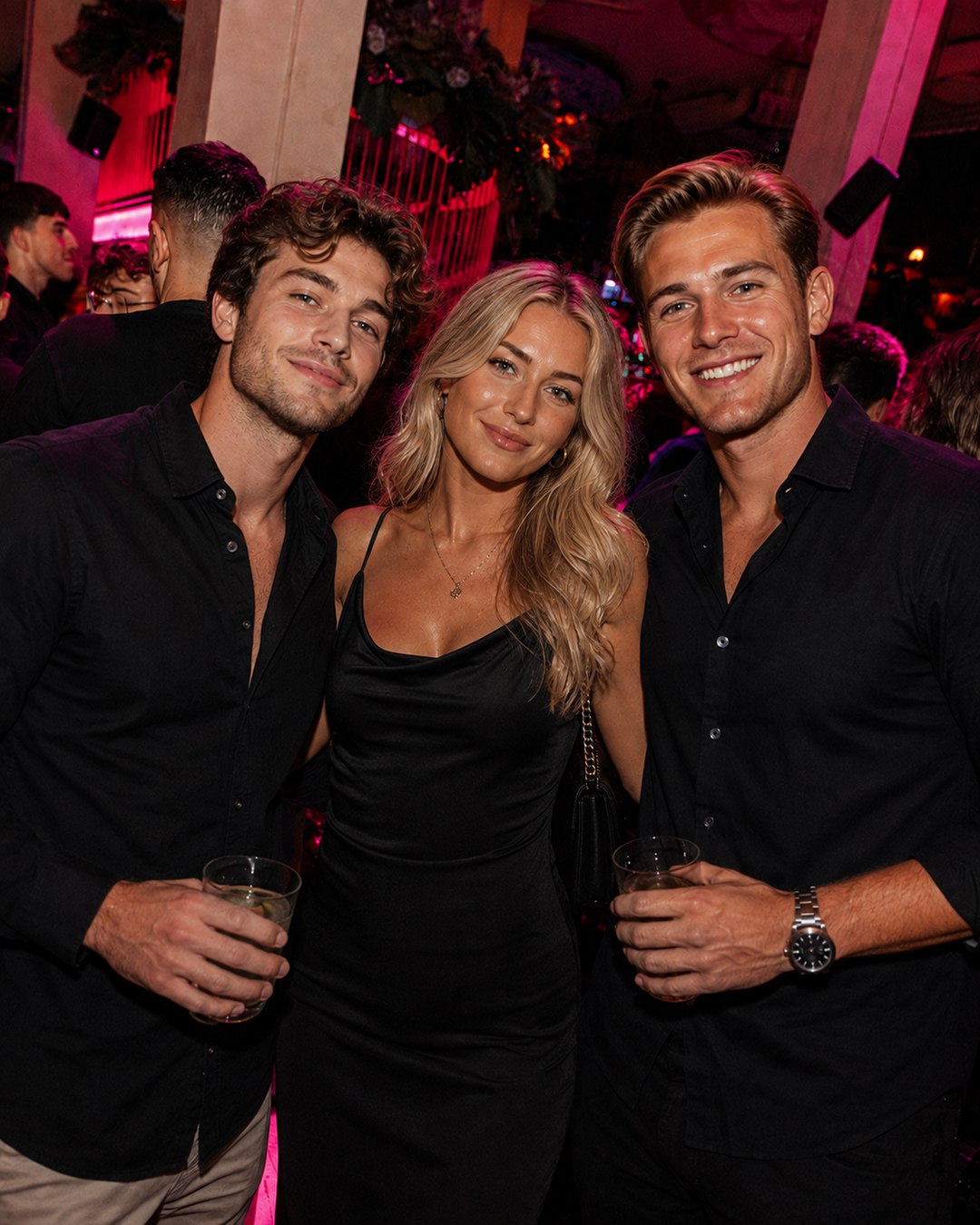 Three party guests together